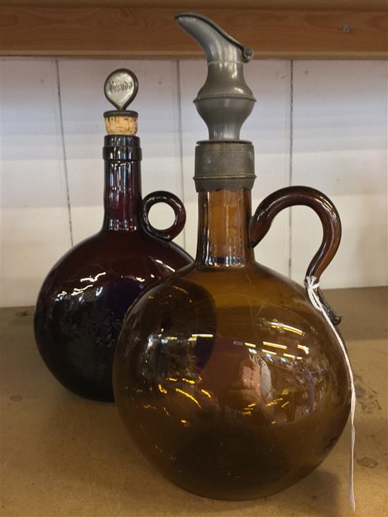 Two old wine bottles(-)